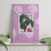 Aloha Hawaii Kalo Canvas Wall Art Hawaiian Taro Leaves Stylized Stamp LT14 - Polynesian Pride