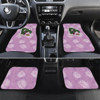 Aloha Hawaii Kalo Car Mats Hawaiian Taro Leaves Stylized Stamp LT14 Set 4pcs Purple - Polynesian Pride