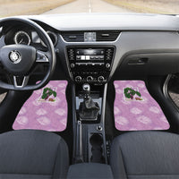 Aloha Hawaii Kalo Car Mats Hawaiian Taro Leaves Stylized Stamp LT14 Set 2pcs - Front Purple - Polynesian Pride