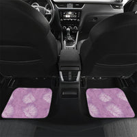 Aloha Hawaii Kalo Car Mats Hawaiian Taro Leaves Stylized Stamp LT14 Set 2pcs - Back Purple - Polynesian Pride