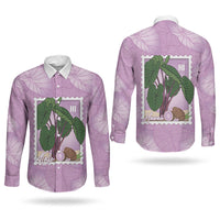 Aloha Hawaii Kalo Couples Matching Off Shoulder Short Dress and Long Sleeve Button Shirt Hawaiian Taro Leaves Stylized Stamp LT14 - Polynesian Pride