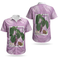 Aloha Hawaii Kalo Couples Matching Puletasi and Hawaiian Shirt Hawaiian Taro Leaves Stylized Stamp LT14 - Polynesian Pride