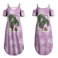 Aloha Hawaii Kalo Couples Matching Summer Maxi Dress and Hawaiian Shirt Hawaiian Taro Leaves Stylized Stamp LT14 - Polynesian Pride