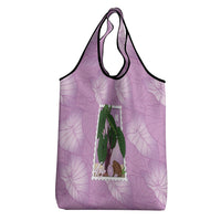 Aloha Hawaii Kalo Grocery Bag Hawaiian Taro Leaves Stylized Stamp LT14 - Polynesian Pride