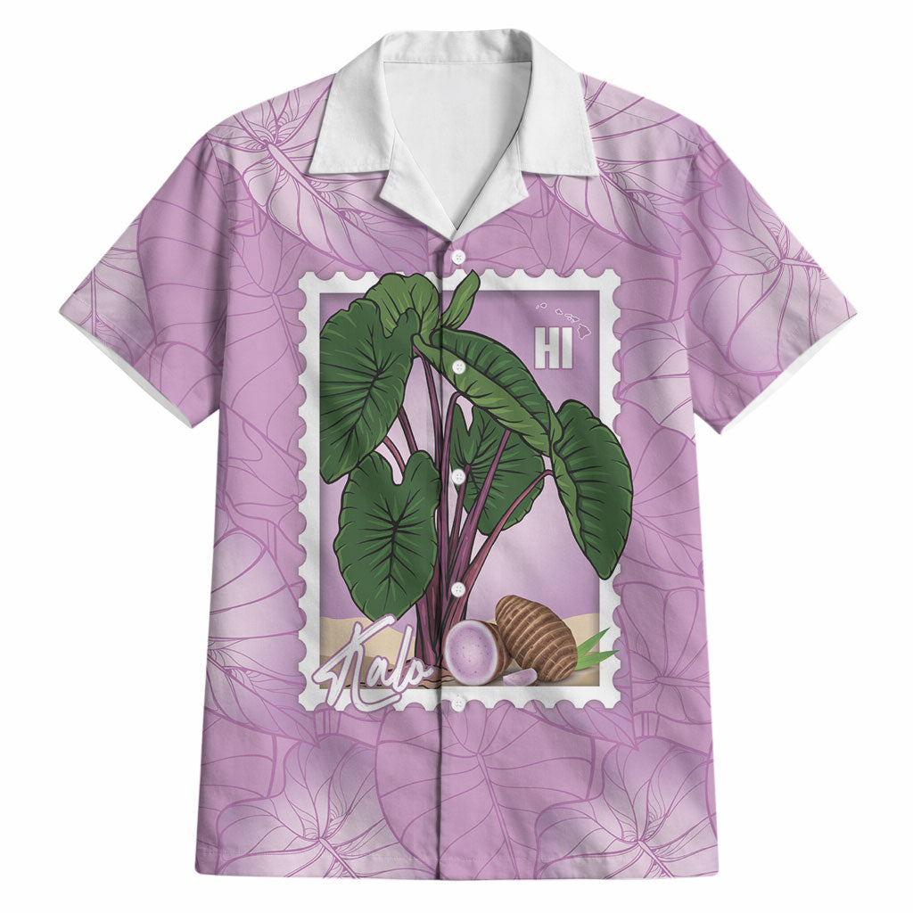 Aloha Hawaii Kalo Hawaiian Shirt Hawaiian Taro Leaves Stylized Stamp LT14 Purple - Polynesian Pride