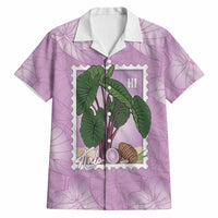 Aloha Hawaii Kalo Hawaiian Shirt Hawaiian Taro Leaves Stylized Stamp LT14 Purple - Polynesian Pride