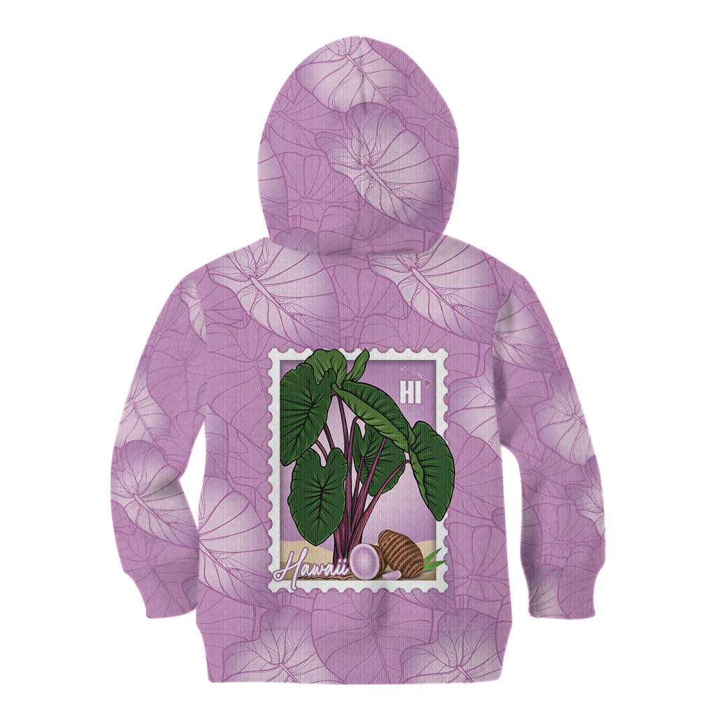 Aloha Hawaii Kalo Kid Hoodie Hawaiian Taro Leaves Stylized Stamp LT14 - Polynesian Pride