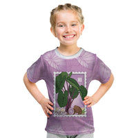 Aloha Hawaii Kalo Kid T Shirt Hawaiian Taro Leaves Stylized Stamp LT14 Purple - Polynesian Pride