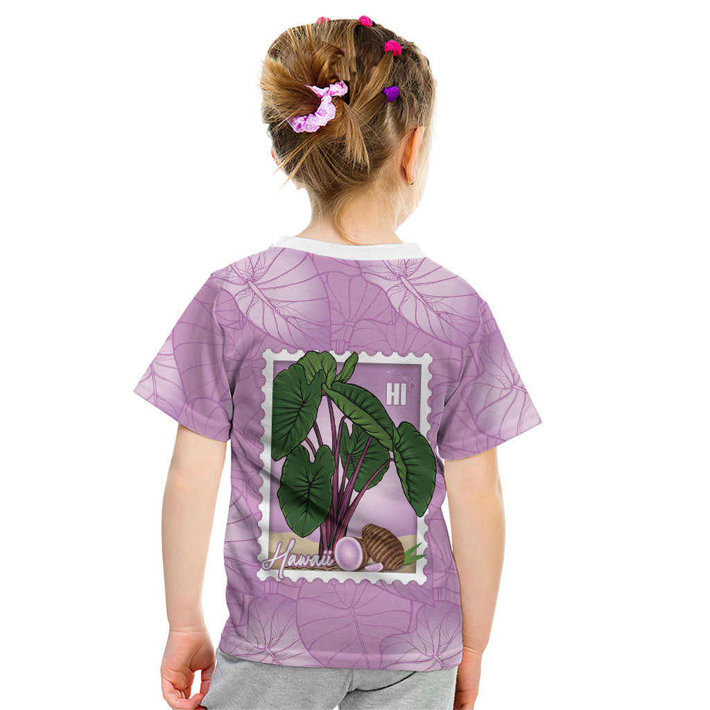 Aloha Hawaii Kalo Kid T Shirt Hawaiian Taro Leaves Stylized Stamp LT14 - Polynesian Pride