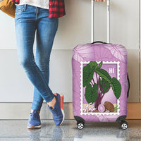 Aloha Hawaii Kalo Luggage Cover Hawaiian Taro Leaves Stylized Stamp LT14 - Polynesian Pride