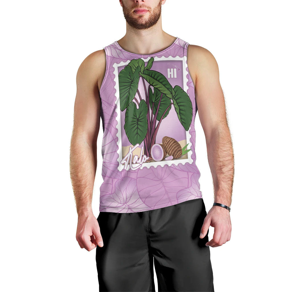 Aloha Hawaii Kalo Men Tank Top Hawaiian Taro Leaves Stylized Stamp LT14 - Polynesian Pride