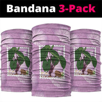 Aloha Hawaii Kalo Neck Gaiter Hawaiian Taro Leaves Stylized Stamp LT14 package One Size: 25*50cm Purple - Polynesian Pride