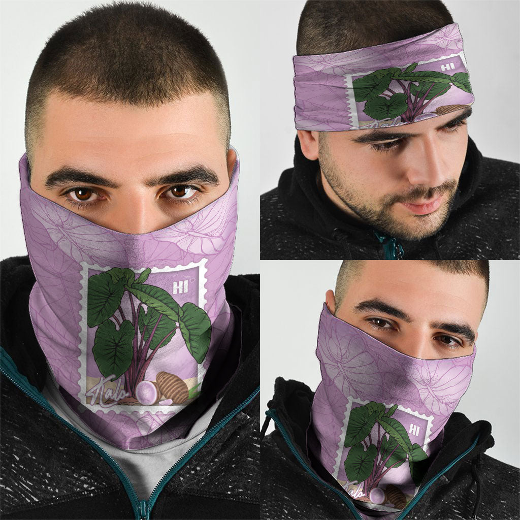 Aloha Hawaii Kalo Neck Gaiter Hawaiian Taro Leaves Stylized Stamp LT14 - Polynesian Pride