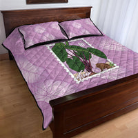 Aloha Hawaii Kalo Quilt Bed Set Hawaiian Taro Leaves Stylized Stamp LT14 - Polynesian Pride