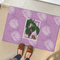 Aloha Hawaii Kalo Rubber Doormat Hawaiian Taro Leaves Stylized Stamp LT14 - Polynesian Pride