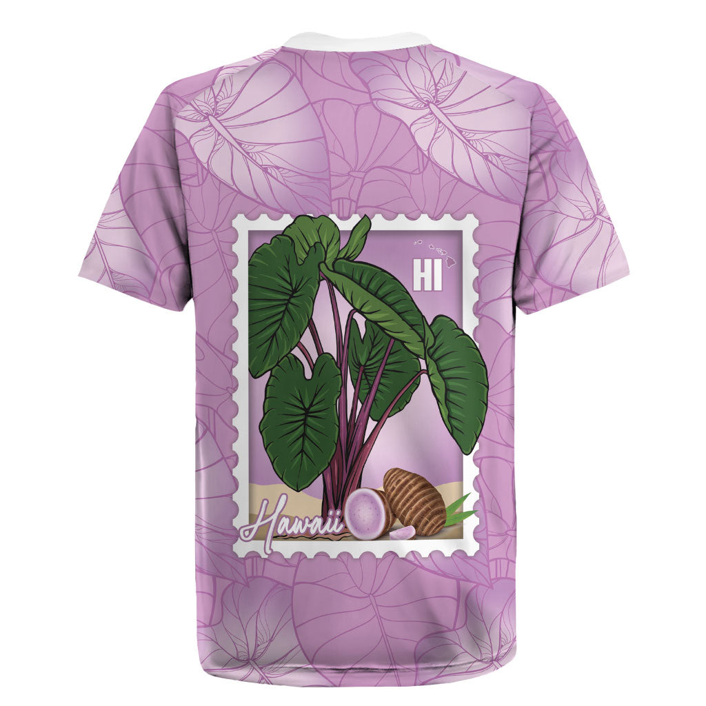 Aloha Hawaii Kalo Rugby Jersey Hawaiian Taro Leaves Stylized Stamp LT14 - Polynesian Pride