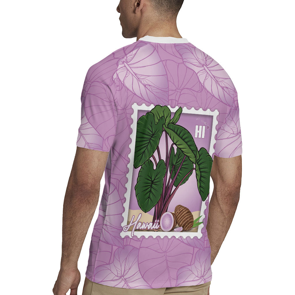 Aloha Hawaii Kalo Rugby Jersey Hawaiian Taro Leaves Stylized Stamp LT14 - Polynesian Pride