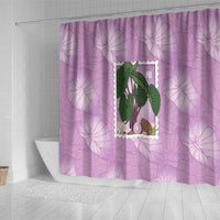 Aloha Hawaii Kalo Shower Curtain Hawaiian Taro Leaves Stylized Stamp LT14 - Polynesian Pride