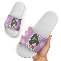 Aloha Hawaii Kalo Slide Sandals Hawaiian Taro Leaves Stylized Stamp LT14 - Polynesian Pride