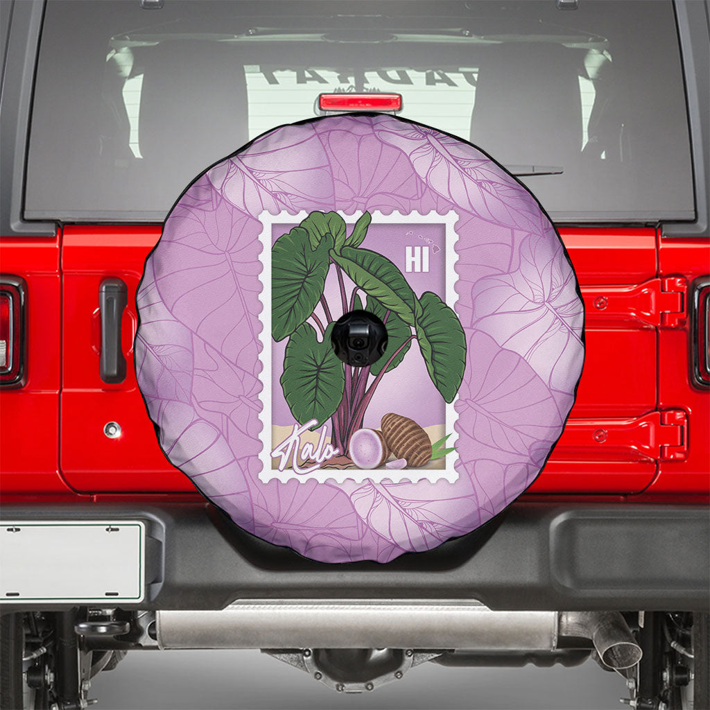 Aloha Hawaii Kalo Spare Tire Cover Hawaiian Taro Leaves Stylized Stamp LT14 - Polynesian Pride