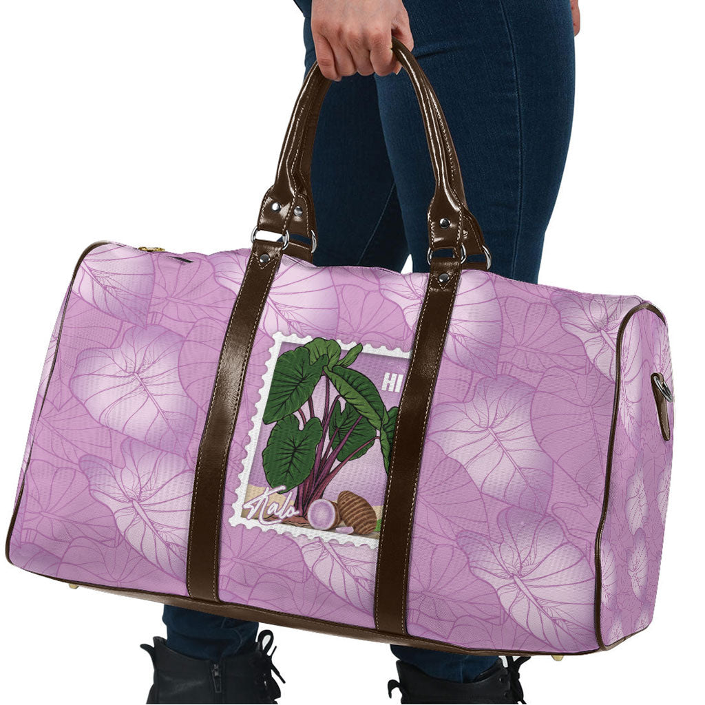Aloha Hawaii Kalo Travel Bag Hawaiian Taro Leaves Stylized Stamp LT14 - Polynesian Pride
