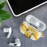 Aloha Hawaii Puakenikeni AirPods Case Hawaiian Lei Palaka Motifs Stylized Stamp LT14 - Polynesian Pride