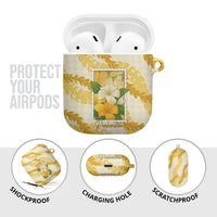 Aloha Hawaii Puakenikeni AirPods Case Hawaiian Lei Palaka Motifs Stylized Stamp LT14 - Polynesian Pride