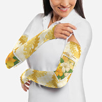 Aloha Hawaii Puakenikeni Arm Sleeves Hawaiian Lei Palaka Motifs Stylized Stamp LT14 - Polynesian Pride