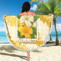 Aloha Hawaii Puakenikeni Beach Blanket Hawaiian Lei Palaka Motifs Stylized Stamp LT14 - Polynesian Pride