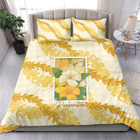 Aloha Hawaii Puakenikeni Bedding Set Hawaiian Lei Palaka Motifs Stylized Stamp LT14 - Polynesian Pride