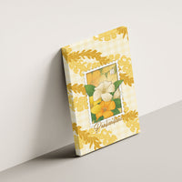 Aloha Hawaii Puakenikeni Canvas Wall Art Hawaiian Lei Palaka Motifs Stylized Stamp LT14 - Polynesian Pride