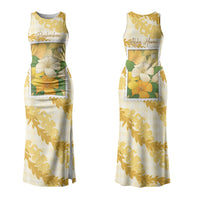 Aloha Hawaii Puakenikeni Couples Matching Tank Maxi Dress and Hawaiian Shirt Hawaiian Lei Palaka Motifs Stylized Stamp LT14 - Polynesian Pride