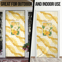 Aloha Hawaii Puakenikeni Door Cover Hawaiian Lei Palaka Motifs Stylized Stamp LT14 - Polynesian Pride
