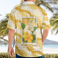 Aloha Hawaii Puakenikeni Hawaiian Shirt Hawaiian Lei Palaka Motifs Stylized Stamp LT14 - Polynesian Pride