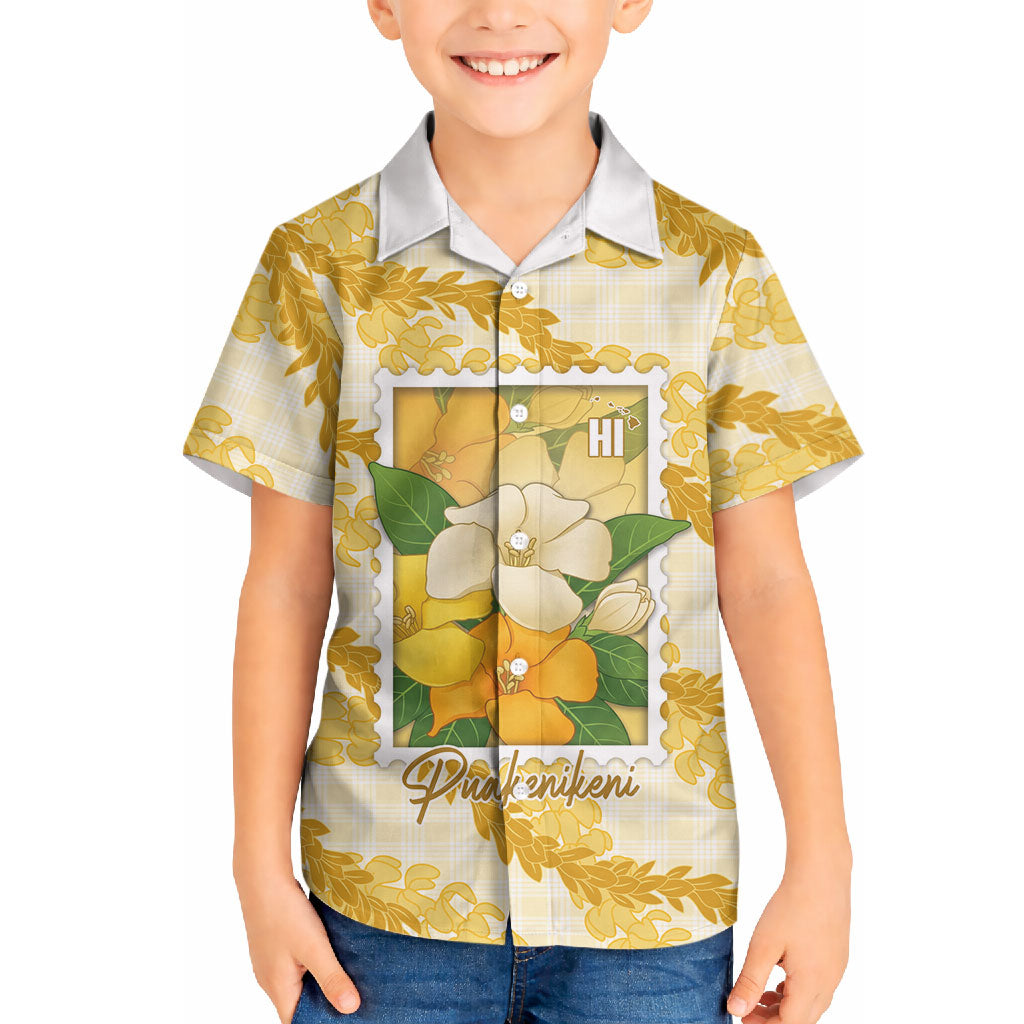 Aloha Hawaii Puakenikeni Hawaiian Shirt Hawaiian Lei Palaka Motifs Stylized Stamp LT14 - Polynesian Pride