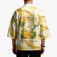 Aloha Hawaii Puakenikeni Kimono Hawaiian Lei Palaka Motifs Stylized Stamp LT14 - Polynesian Pride