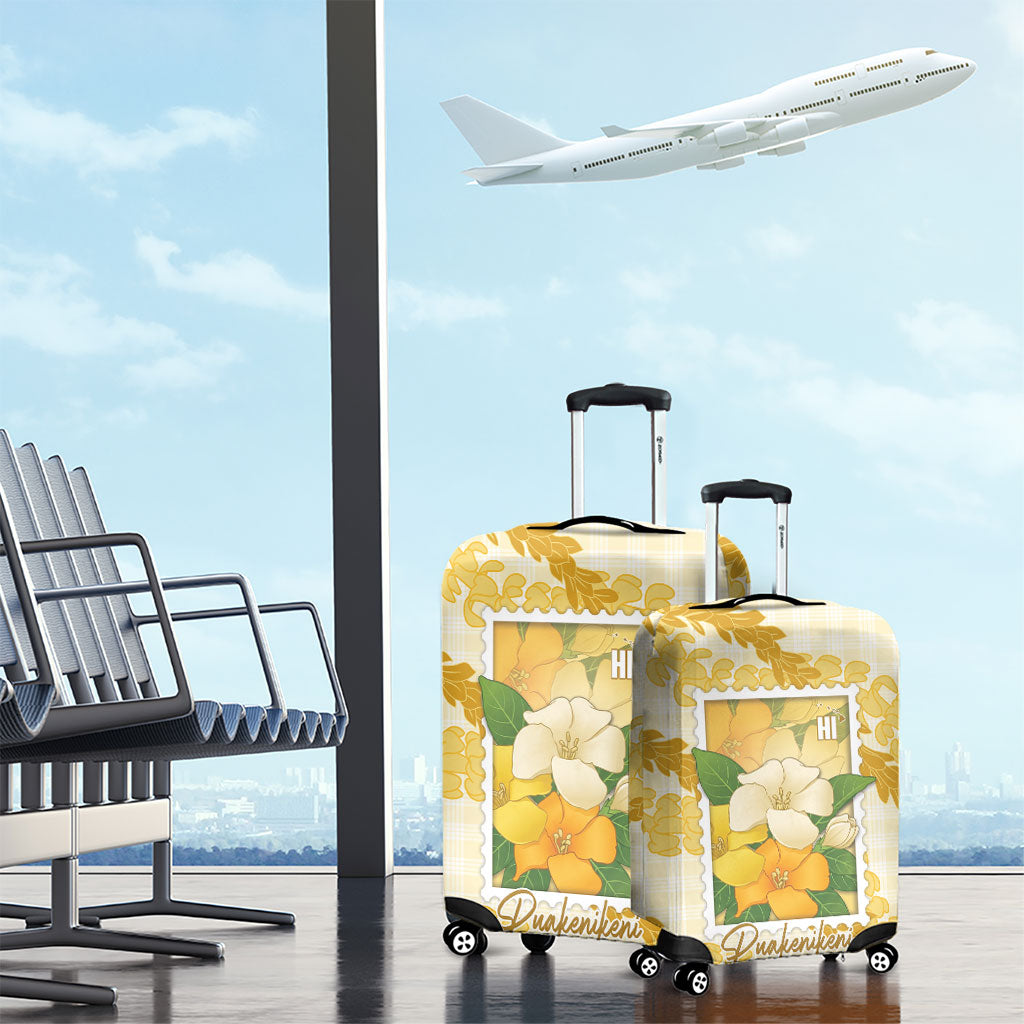 Aloha Hawaii Puakenikeni Luggage Cover Hawaiian Lei Palaka Motifs Stylized Stamp LT14 - Polynesian Pride