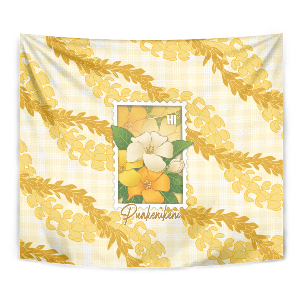 Aloha Hawaii Puakenikeni Tapestry Hawaiian Lei Palaka Motifs Stylized Stamp LT14 - Polynesian Pride