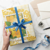 Aloha Hawaii Puakenikeni Wrapping Paper Hawaiian Lei Palaka Motifs Stylized Stamp LT14 - Polynesian Pride