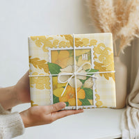 Aloha Hawaii Puakenikeni Wrapping Paper Hawaiian Lei Palaka Motifs Stylized Stamp LT14 - Polynesian Pride
