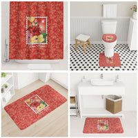 Aloha Hawaii Pua Aloalo Bathroom Set Hawaiian Hibiscus Flowers Stylized Stamp LT14 - Polynesian Pride