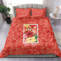 Aloha Hawaii Pua Aloalo Bedding Set Hawaiian Hibiscus Flowers Stylized Stamp LT14 - Polynesian Pride