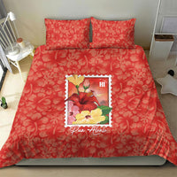 Aloha Hawaii Pua Aloalo Bedding Set Hawaiian Hibiscus Flowers Stylized Stamp LT14 - Polynesian Pride