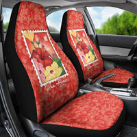 Aloha Hawaii Pua Aloalo Car Seat Cover Hawaiian Hibiscus Flowers Stylized Stamp LT14 - Polynesian Pride