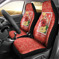 Aloha Hawaii Pua Aloalo Car Seat Cover Hawaiian Hibiscus Flowers Stylized Stamp LT14 - Polynesian Pride