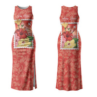 Aloha Hawaii Pua Aloalo Couples Matching Tank Maxi Dress and Long Sleeve Button Shirt Hawaiian Hibiscus Flowers Stylized Stamp LT14 - Polynesian Pride