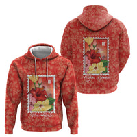 Aloha Hawaii Pua Aloalo Hoodie Hawaiian Hibiscus Flowers Stylized Stamp LT14 - Polynesian Pride
