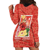 Aloha Hawaii Pua Aloalo Hoodie Dress Hawaiian Hibiscus Flowers Stylized Stamp LT14 - Polynesian Pride