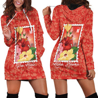 Aloha Hawaii Pua Aloalo Hoodie Dress Hawaiian Hibiscus Flowers Stylized Stamp LT14 - Polynesian Pride