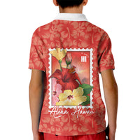 Aloha Hawaii Pua Aloalo Kid Polo Shirt Hawaiian Hibiscus Flowers Stylized Stamp LT14 - Polynesian Pride